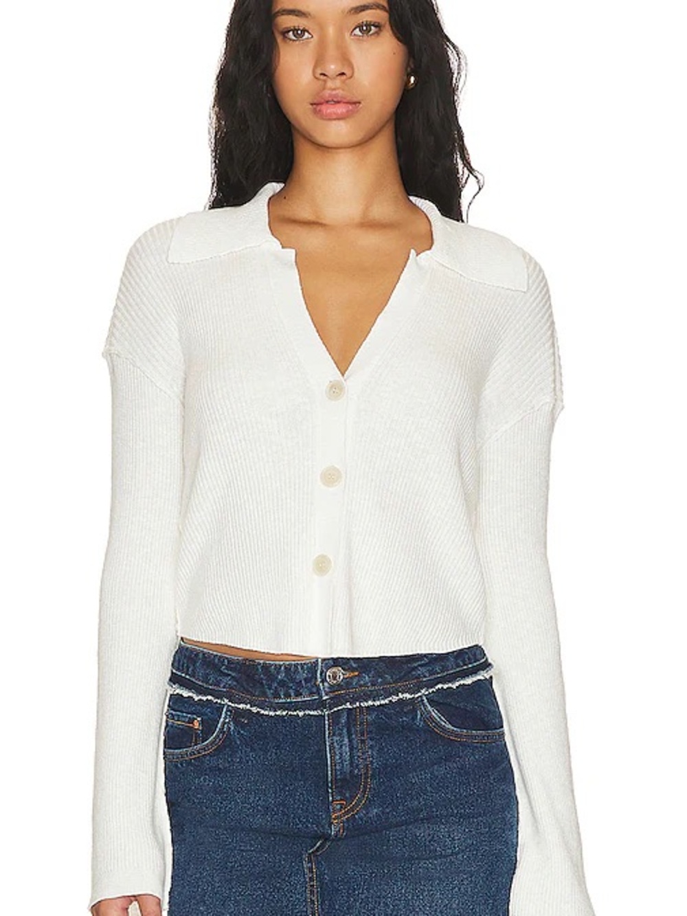 Free People Ella Sweater in Ivory